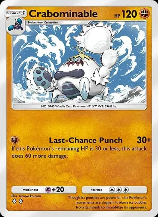 Crabominable card in English