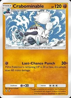 Crabominable card in English