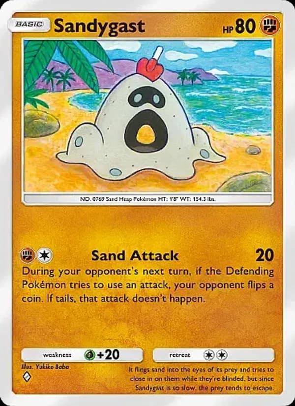 Sandygast card in English