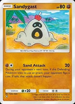 Sandygast card in English