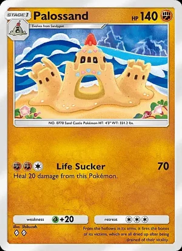 Palossand card in English