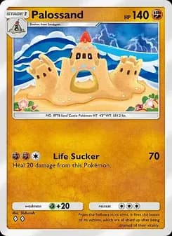 Palossand card in English