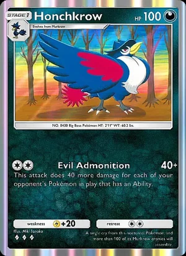 Honchkrow card in English