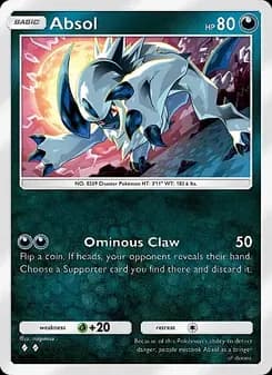 Absol card in English