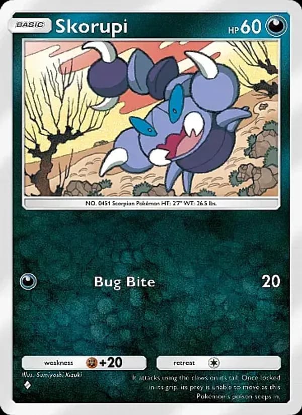 Skorupi card in English