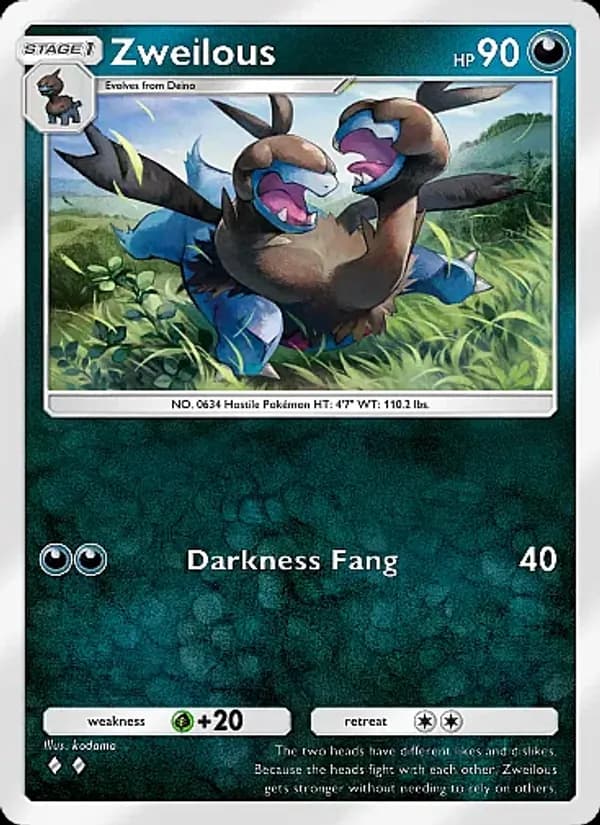 Zweilous card in English