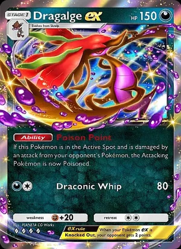 Dragalge ex card in English