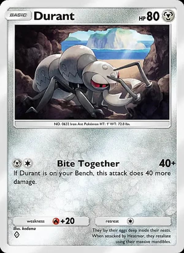 Durant card in English