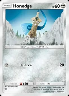 Honedge card in English