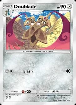 Doublade card in English