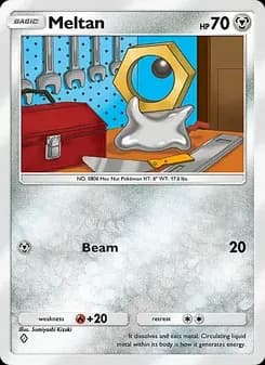 Meltan card in English