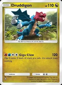 Druddigon card in English