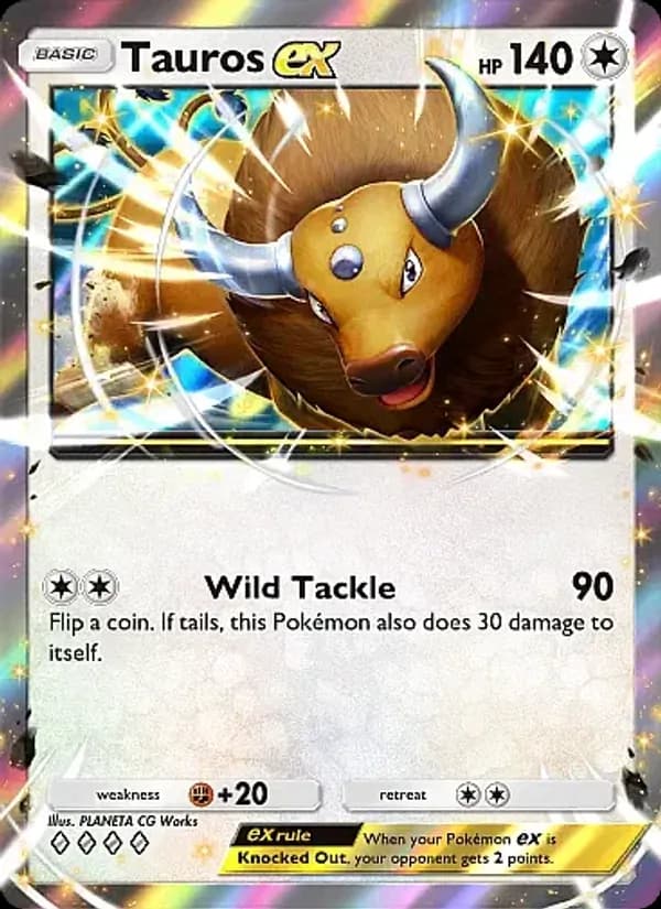 Tauros ex card in English