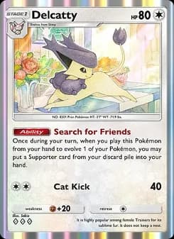Delcatty card in English