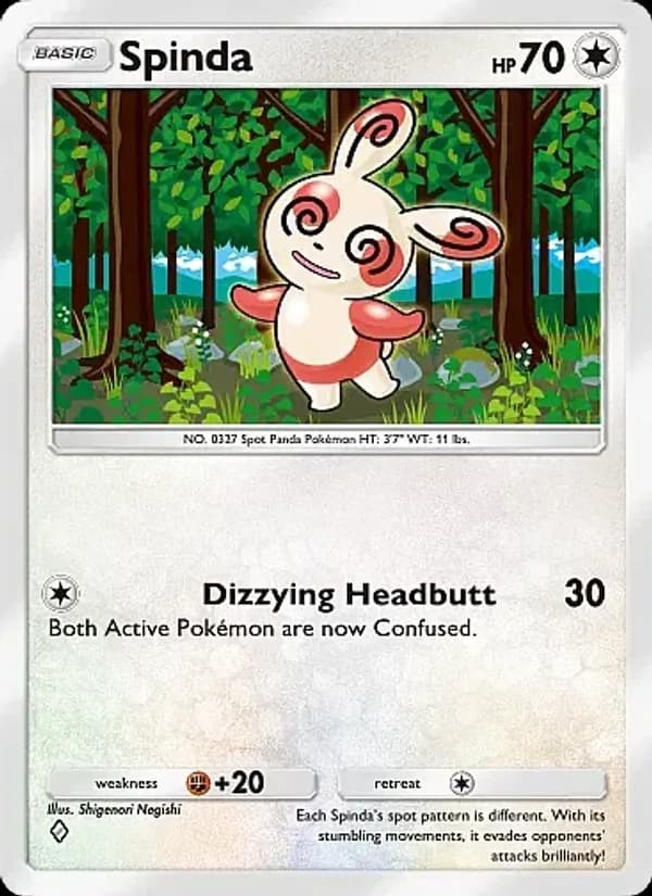 Spinda card in English