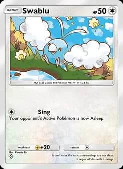 Swablu card in English