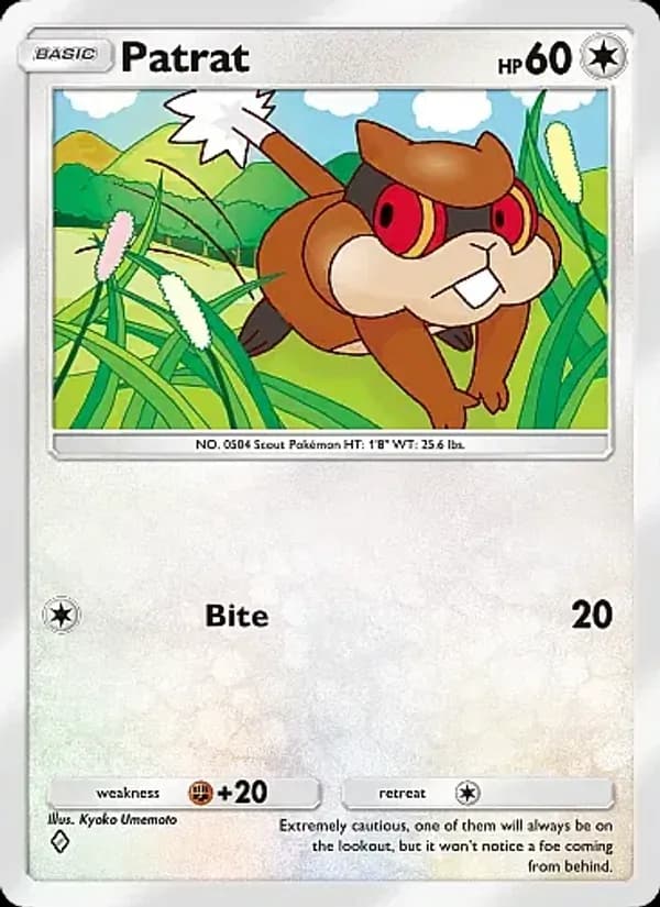 Patrat card in English