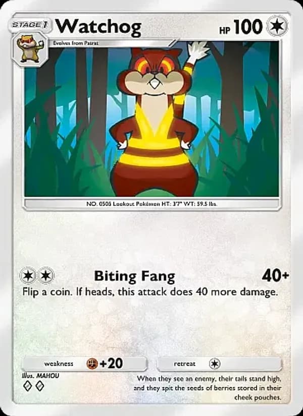 Watchog card in English