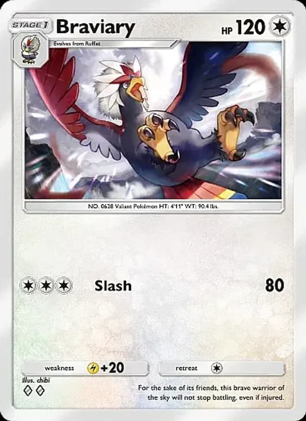 Braviary card in English