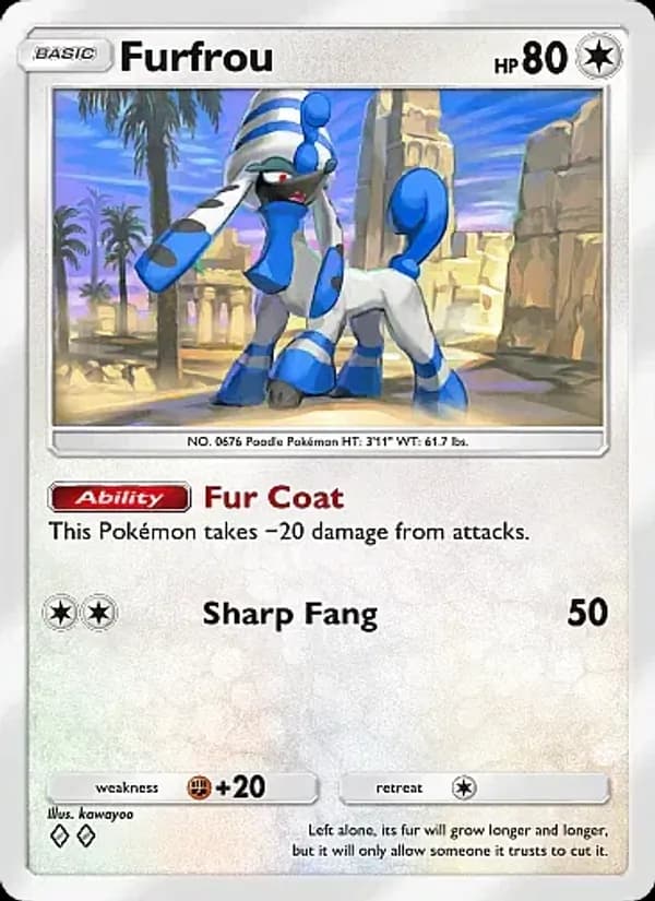 Furfrou card in English