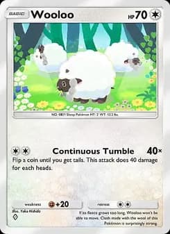Wooloo card in English