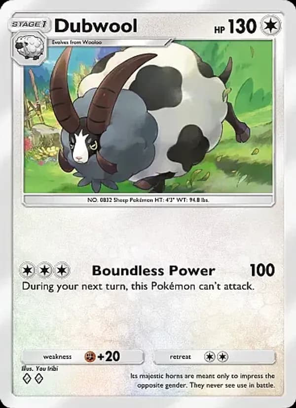 Dubwool card in English