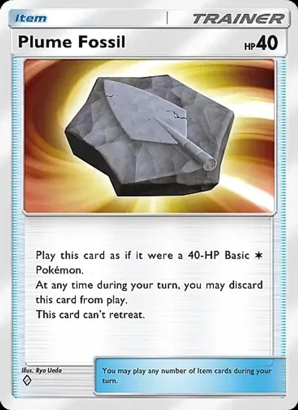 Plume Fossil card in English