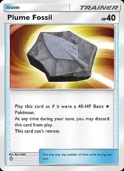 Plume Fossil card in English