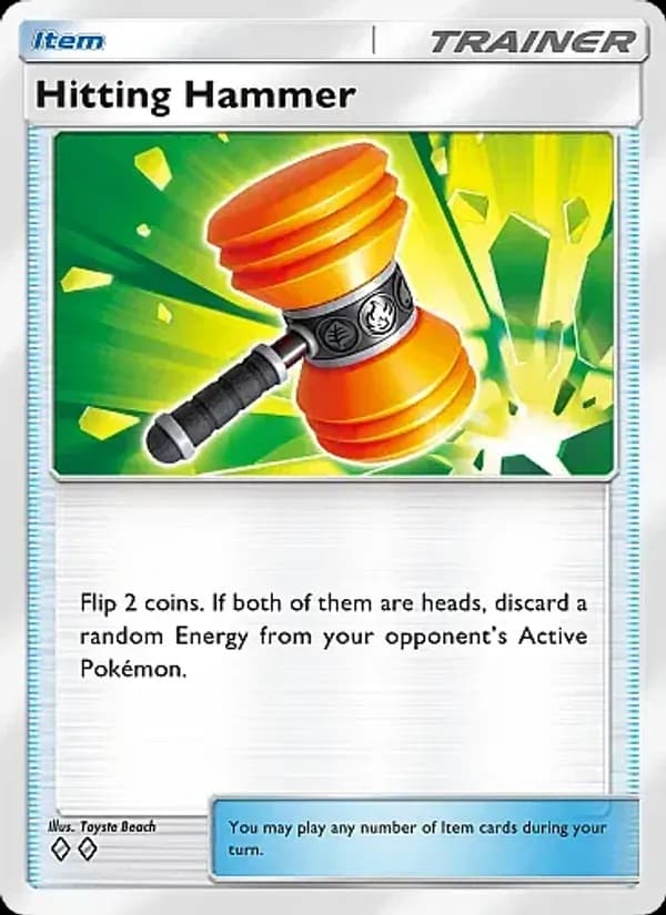 Hitting Hammer card in English