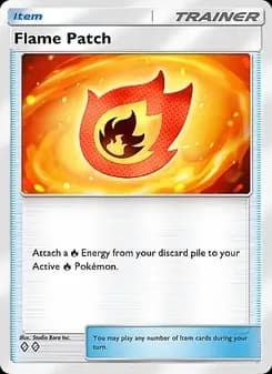 Flame Patch card in English