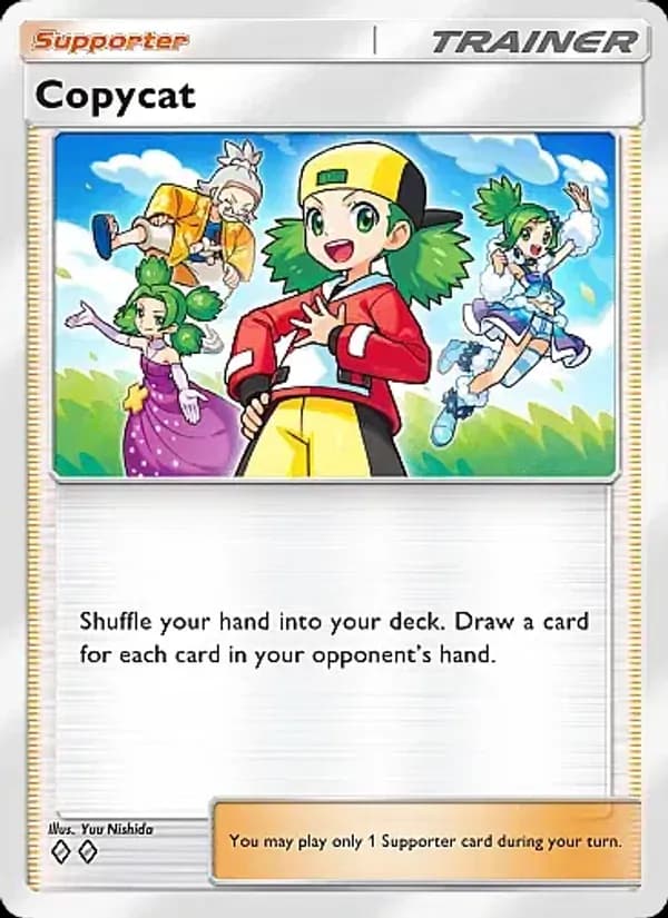 Copycat card in English