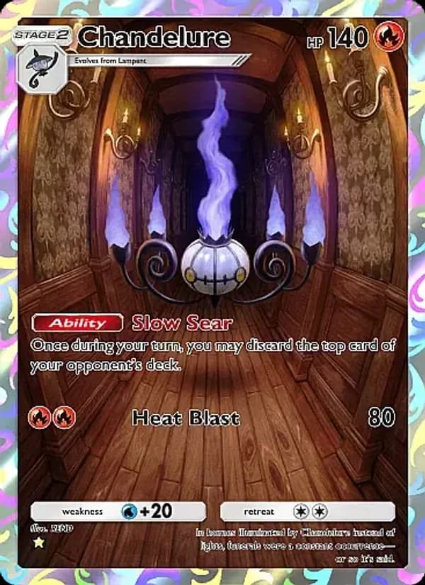 Chandelure card in English