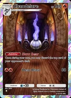 Chandelure card in English