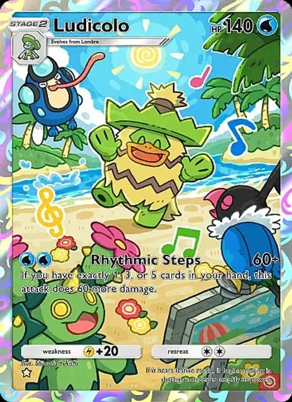 Ludicolo card in English