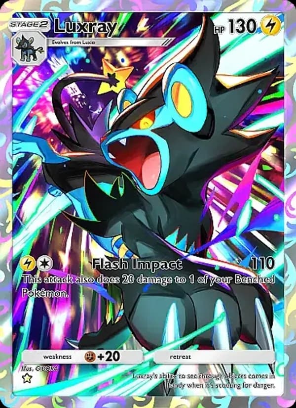 Luxray card in English