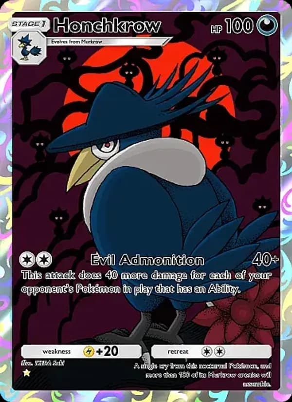Honchkrow card in English