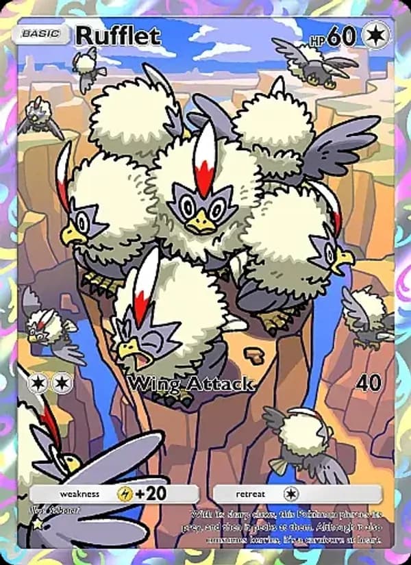 Rufflet card in English
