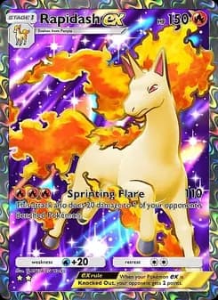 Rapidash ex card in English