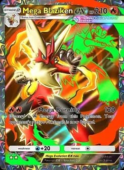 Mega Blaziken ex card in English