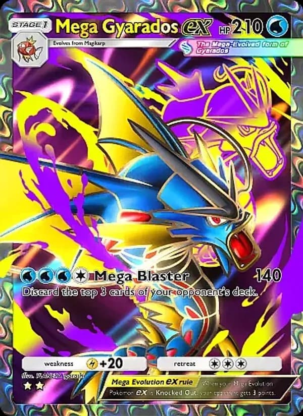Mega Gyarados ex card in English