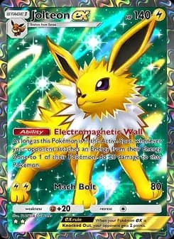 Jolteon ex card in English
