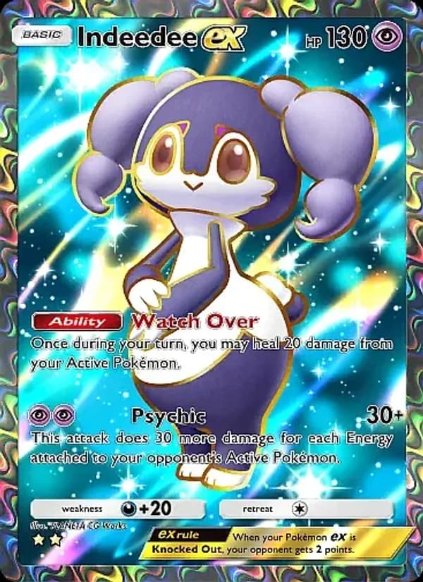 Indeedee ex card in English
