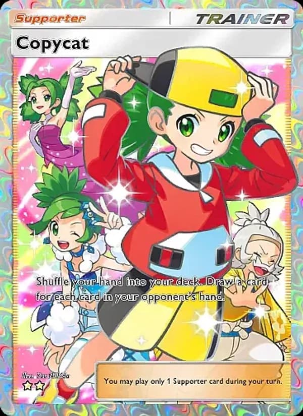 Copycat card in English