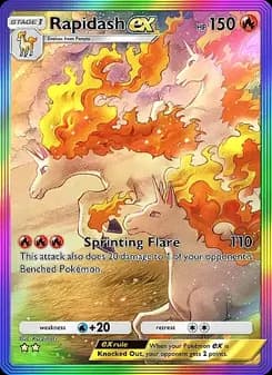Rapidash ex card in English