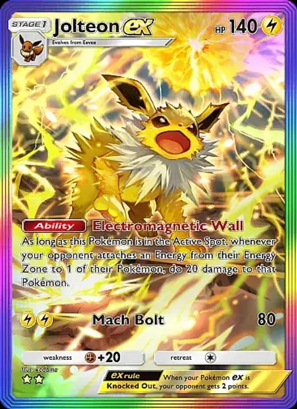 Jolteon ex card in English