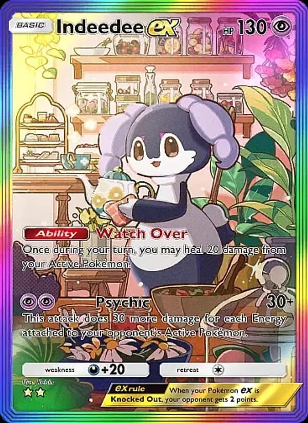 Indeedee ex card in English