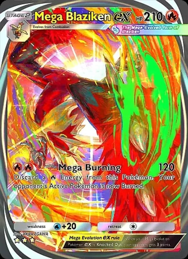 Mega Blaziken ex card in English