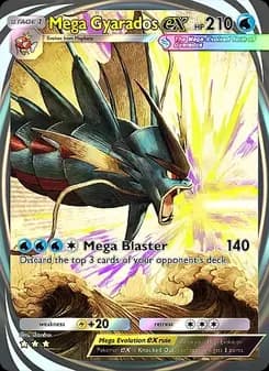 Mega Gyarados ex card in English
