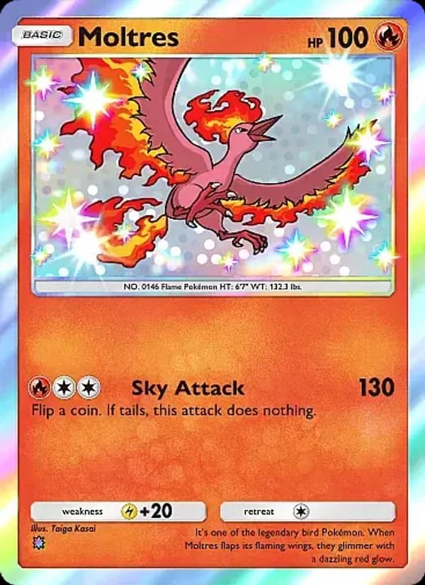Moltres card in English