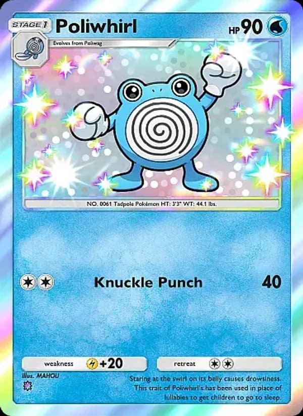 Poliwhirl card in English